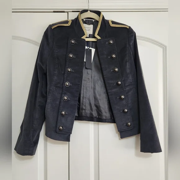 NWT Gray Banana Republic × Olivia Palermo Military Jacket/ Blazer - Picture 5 of 7